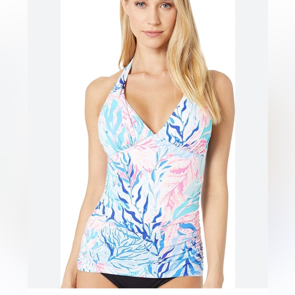 NWT Lilly Pulitzer Tankini
CREW BLUE TINT
KALEIDOSCOPE CORAL. Size 0.